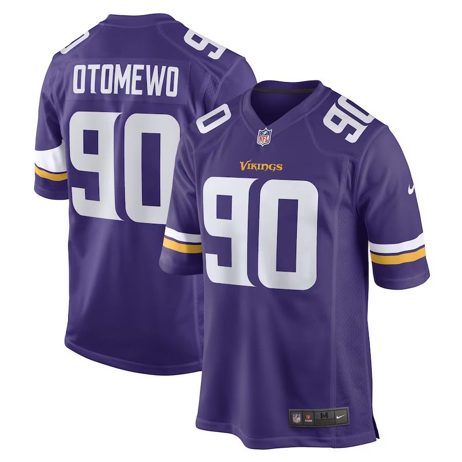 Men Minnesota Vikings 90 Esezi Otomewo Nike Purple Game Player NFL Jersey